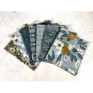 Moda Fabrics Fat Eight Bundle Slow Stroll Blue