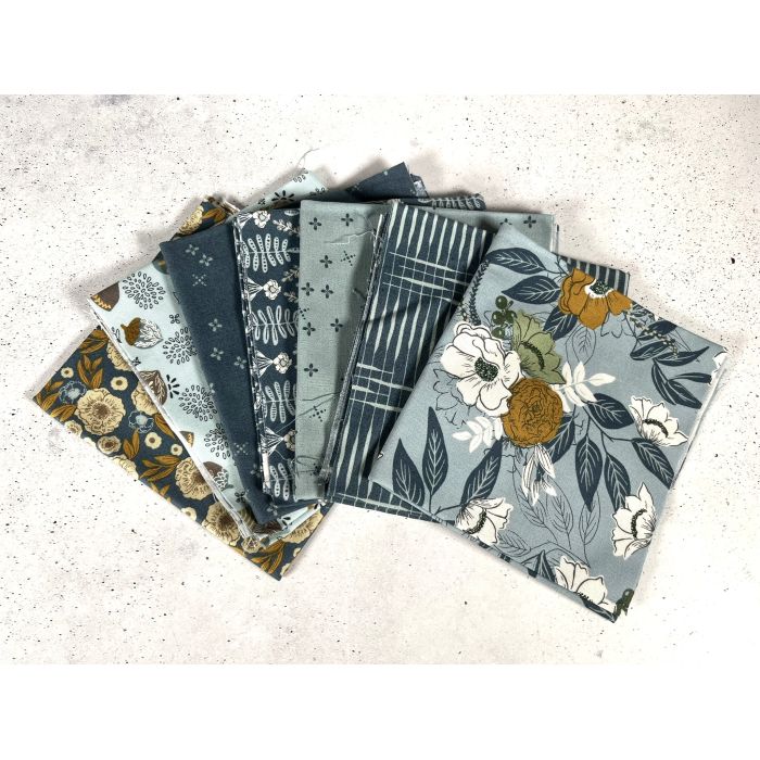 Moda Fabrics Fat Eight Bundle Slow Stroll Blue