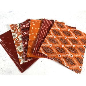 Moda Fabrics Fat Eight Bundle Slow Stroll Cinnamon Pumpkin