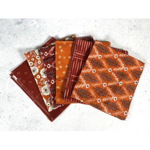 Moda Fabrics Fat Eight Bundle Slow Stroll Cinnamon Pumpkin