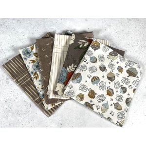 Moda Fabrics Fat Eight Bundle Slow Stroll Walnut Natural
