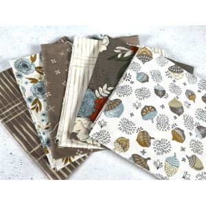 Moda Fabrics Fat Eight Bundle Slow Stroll Walnut Natural