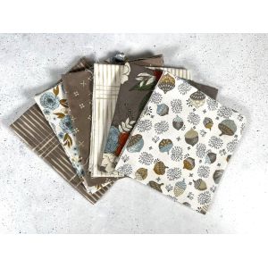 Moda Fabrics Fat Eight Bundle Slow Stroll Walnut Natural