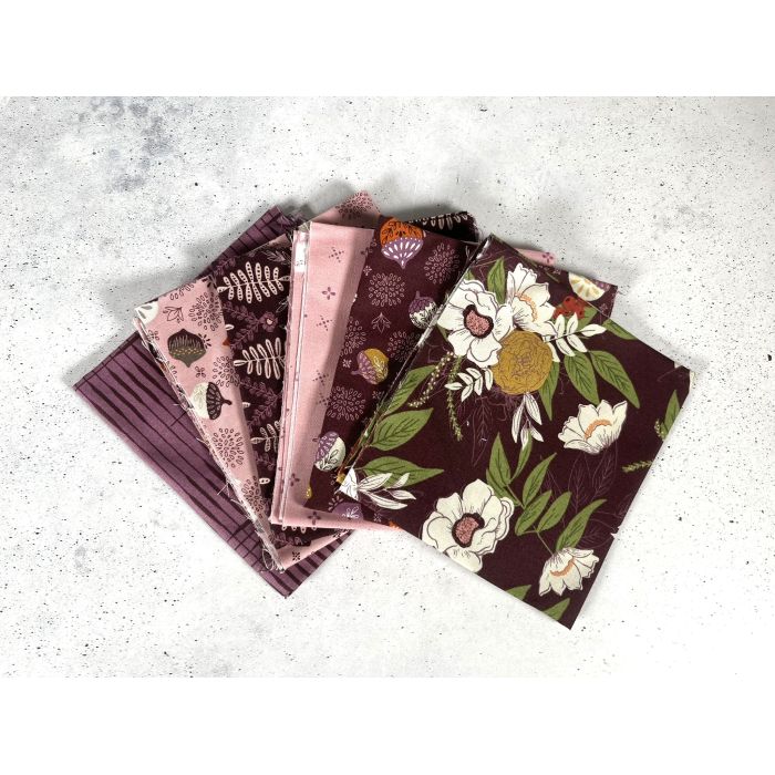Moda Fabrics Fat Eight Bundle Slow Stroll Plum Petal