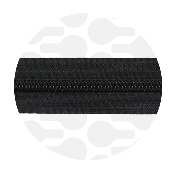 Reißverschluss Nylon Typ 5S Pure Black / Schwarz Spirale (1 m) von ZipperZoo