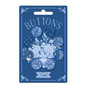 Tilda Knöpfe Something Blue Dark 16 mm