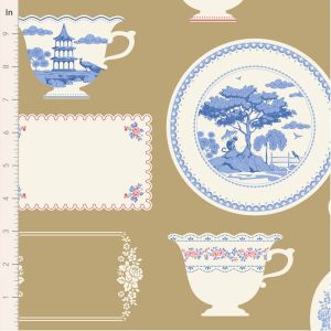 Tilda Something Blue Labels and Ornaments Ochre