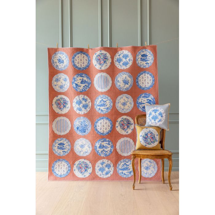 Tilda Quilt Kit Plate Collection Quilt Terracotta