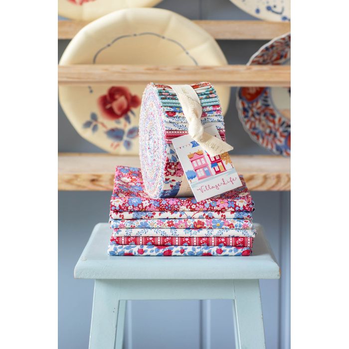 Tilda Jelly Roll Stoffrolle Village Life