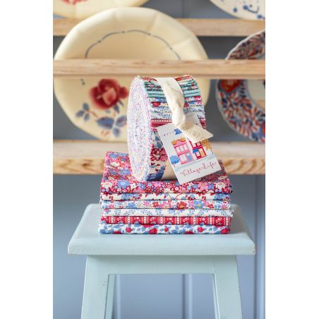 Tilda Jelly Roll Stoffrolle Village Life