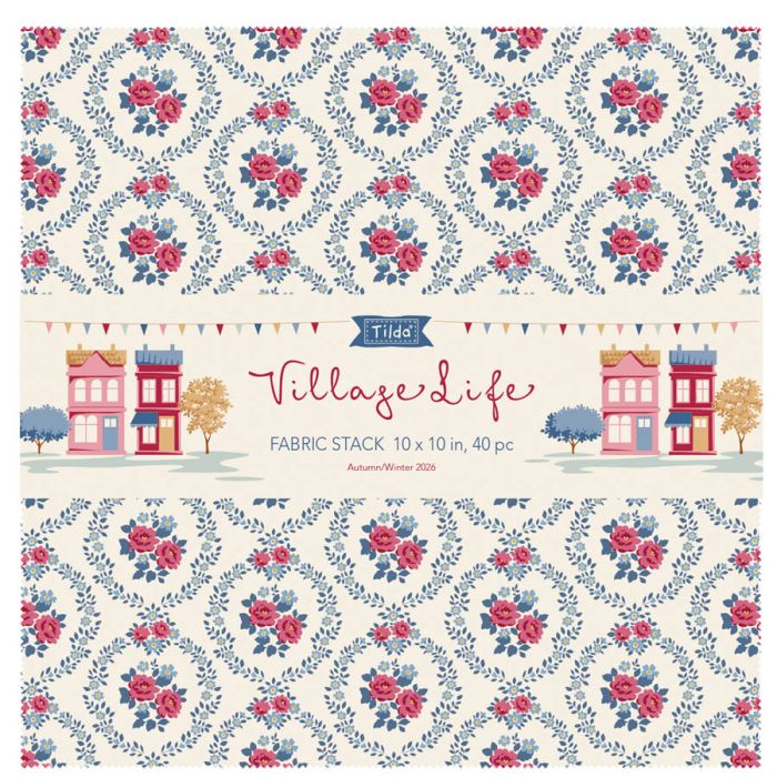 Tilda Fabric Stack Layer Cake Village Life
