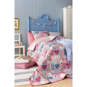 Tilda Quilt Kit Heart of the Village Quilt Blue Burgundy