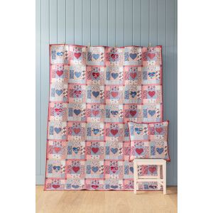Tilda Quilt Kit Heart of the Village Quilt Blue Burgundy