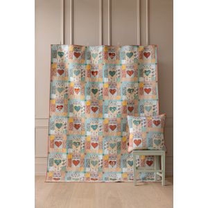 Tilda Quilt Kit Heart of the Village Quilt Rust Teal