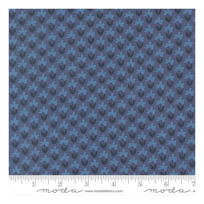 Moda Fabrics Scenery Meadow Denim