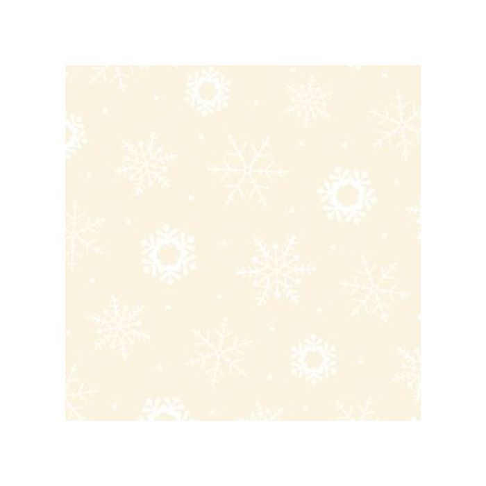 QT Stoff Illusions Snowflakes creme