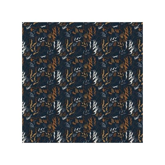 Figo Fabrics Calm Waters Sea Weed Navy