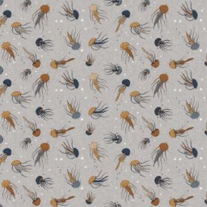 Figo Fabrics Calm Waters Jelly Fish Gray