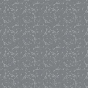 Figo Fabrics Calm Waters Narwhals Gray
