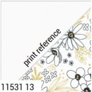 Moda Fabrics Gilded Flower Arrangement Paper White