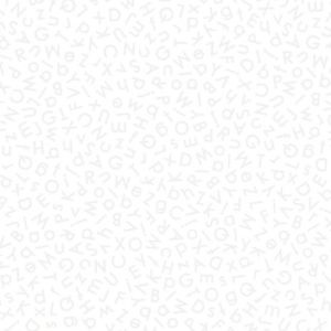QT Stoff Illusions Alphabets weiß