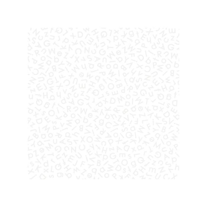 QT Stoff Illusions Alphabets weiß