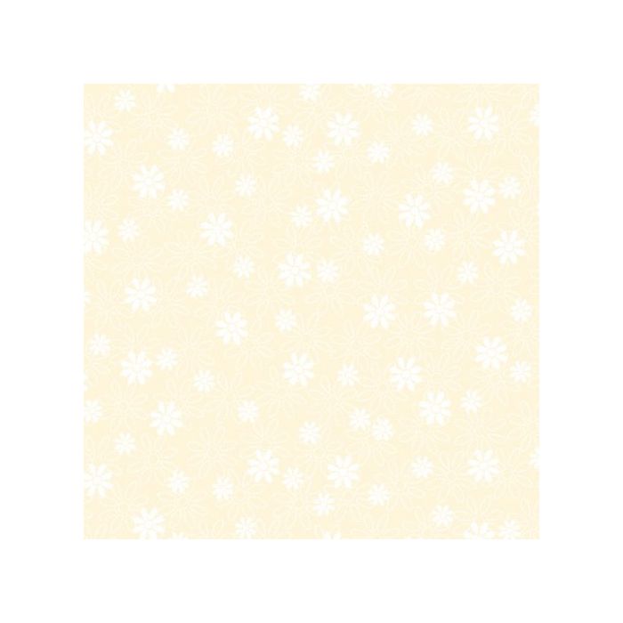 QT Stoff Illusions Stencil Floral creme