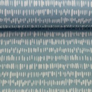 Swafing Canvas Bloom + Berry kleine Striche Petrol by Lausemia Design