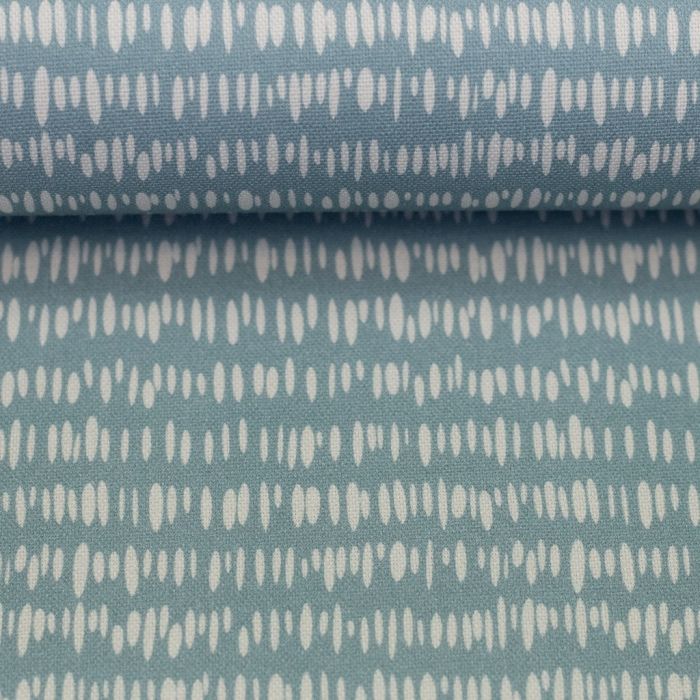 Swafing Canvas Bloom + Berry kleine Striche Petrol by Lausemia Design