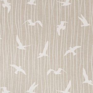 Swafing Dekostoff Amar beige mit weißen Möwen