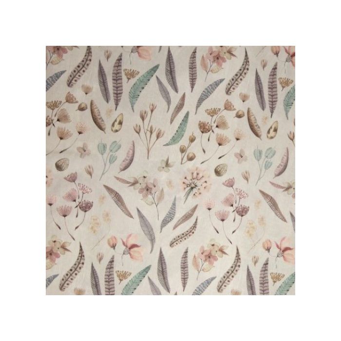 Swafing Canvas Ilana beige mit Blumen und Blättern