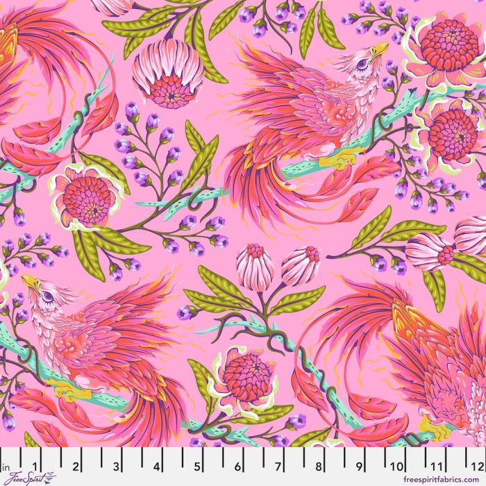 Tula Pink Legendary Hot Wings Wild Orchid