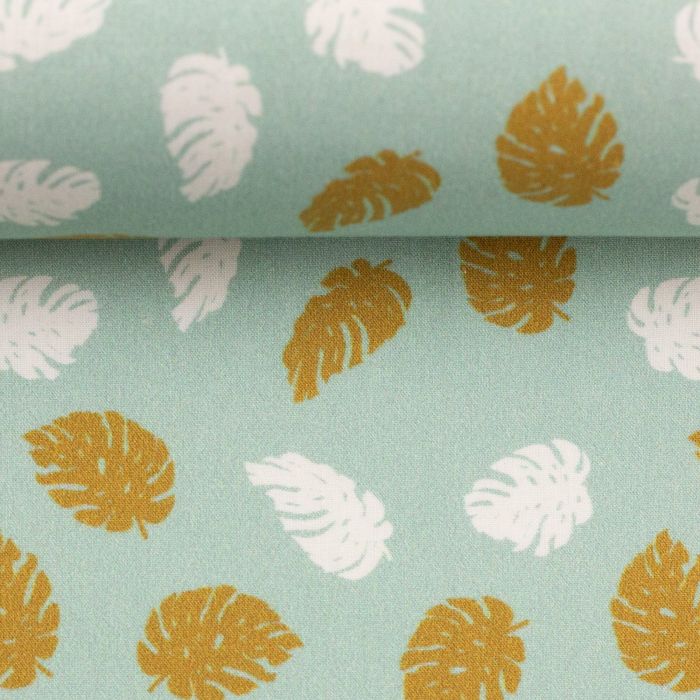 Swafing Stoff Toni Blätter mint