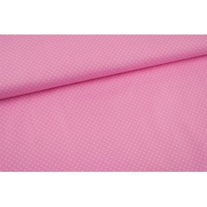 Stoff rosa mit kleinen weißen Punkten