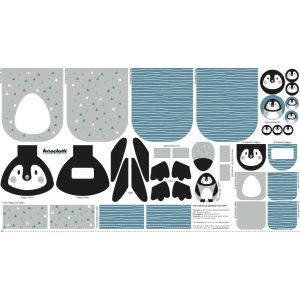 Swafing Canvas Panel DIY-Set Tierbeutel Pinguin by Käselotti