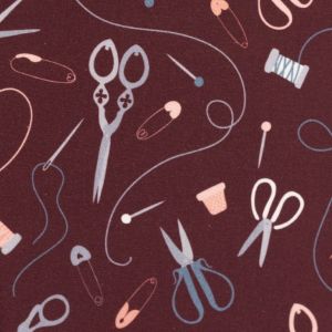 Swafing Webware Tailor bordeaux mit Nähzubehör