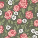 Moda Fabrics Love Note Roses in Bloom Floral Olive