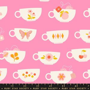 Ruby Star Society Camellia Tea Cups Flamingo mit Teetassen