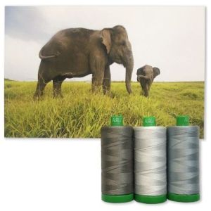 Aurifil Set Color Builders Sumatran Elephant Grau