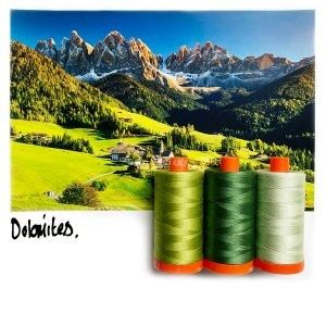 Aurifil Set Color Builders Dolomite Grün