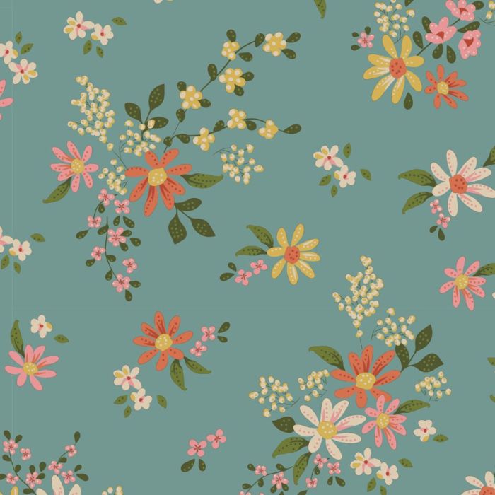 Tilda Chic Escape Daisyfield Teal