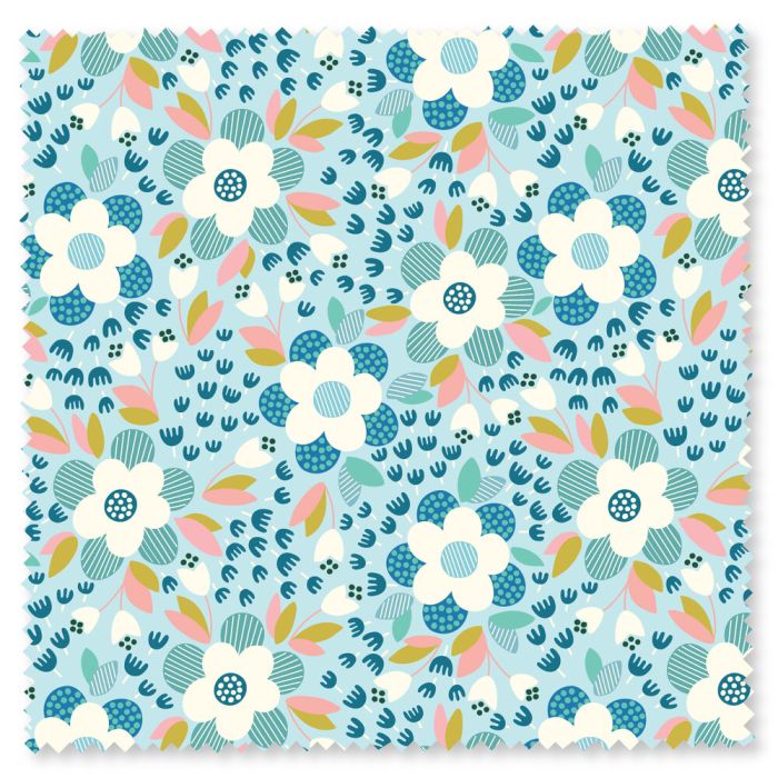 Felicity Fabrics Rose Garden Blue Floral