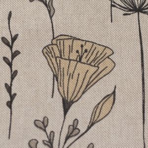 Swafing Dekostoff Amar beige mit großen Blumen und Blättern