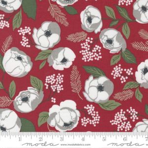 Moda Fabrics Christmas Eve Cranberry Christmas in Bloom