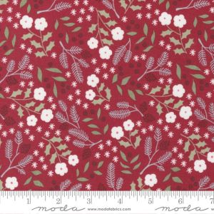 Moda Fabrics Christmas Eve Winter Botanical Cranberry