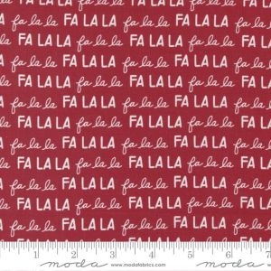 Moda Fabrics Christmas Eve Merry Text Cranberry