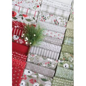 Moda Fabrics Christmas Eve Jolly Stripe Dove