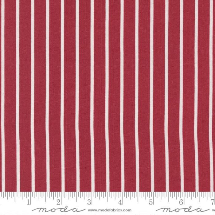 Moda Fabrics Christmas Eve Jolly Stripe Cranberry