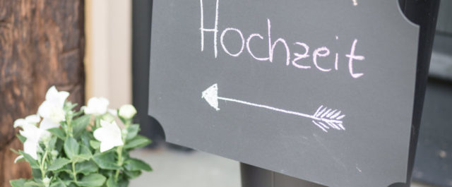 Hochzeitsschild