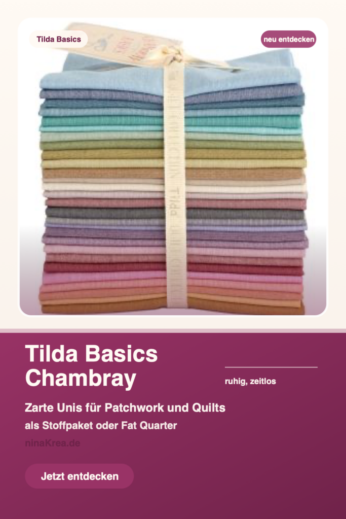 Tilda Basics Chambray mit Stoffpaket für Patchwork und Quilts